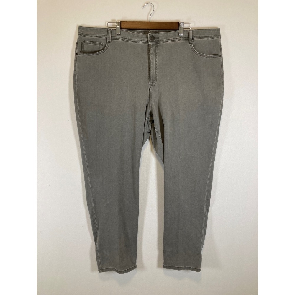 Casual Style & Co Womens 22W Grey Slim Leg Stretch Denim Jeans 5-Pocket Pants
